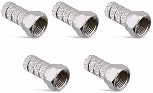 Markenlos - Connettore F a Gomito, 6 mm, 5 Pezzi