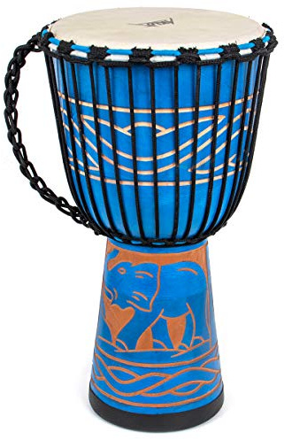 Djembe Drum, AKLOT Afrikanische Trommel, handgeschnitzt, 24,1 x 50,8 cm, Mahagoni-Ziegenleder, Trommelfell für Anfänger, Erwachsene