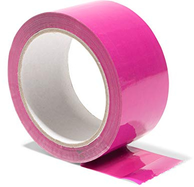Modulor Verpackungsband, farbiges Klebeband aus Polypropylen, leise abrollendes Paketband mit Acrylatkleber, Breite 5 cm x Länge 66 m, 48 µm dick, pink