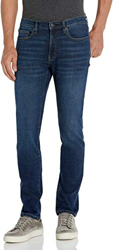 Amazon Essentials Jean Stretch Coupe Skinny - couleurs abandonnées Homme, Bleu Foncé Vintage, 32W / 31L