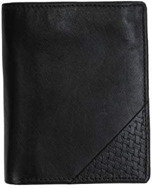 RFID Schutz Herrenbörse von Cash - echt Leder - Wiener Schachtel, Herrengeldbörse Brieftasche Geldbeutel Münzbörse Portemonnaie im Hochformat (Schwarz) - präsentiert von ZMOKA®