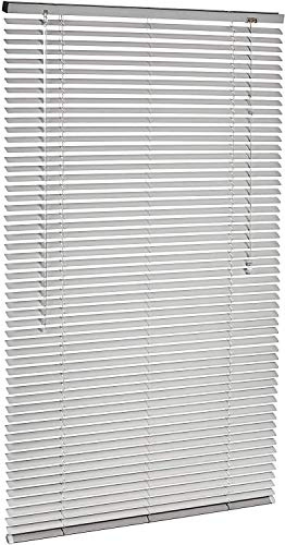 ALBERT AUSTIN PVC Venetian Blinds - Window Blind Venetian Style with Tilt Control Wand, PVC Blinds Perfect for Kitchen, Living Room, Bedroom, Bathroom, Office (Grey, 180x130)