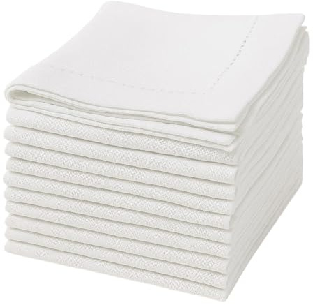 Hausattire Wiederverwendbare Servietten, waschbar, 100 % Baumwolle, 50,8 x 50,8 cm, Tischservietten für Zuhause, Bankett, Hochzeit, Party, Party, Set mit 12 Stoffservietten, Muttertag, Abendessen