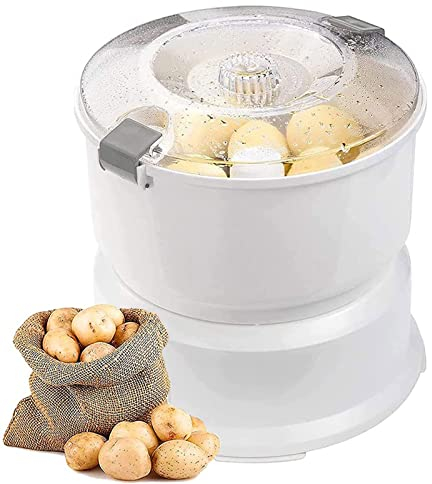 UGCER Éplucheur de Pommes de Terre électrique, déshydrateur d'éplucheur de légumes entièrement Automatique, démarrage à Une Touche (capacité de 1 kg < 180 s)