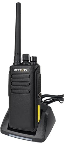 Retevis RT81V DMR Radio, High Power IP67 Waterproof Digital Radio, Crystal Sound Quality, Group Call, Long Range Walkie Talkies for Adults for Construction, Warehousing, Security (1 Pack, Black)