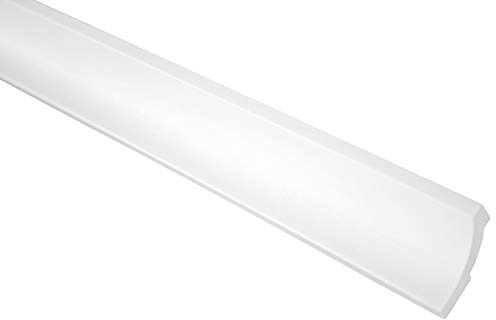 GRAND DECOR Stuckleisten Decke modern, PU Hartschaum & Flexibel - 2m Deckenleisten glatt Rahmenleisten Deckenstuck zum kleben (30 Meter P879 weiß)