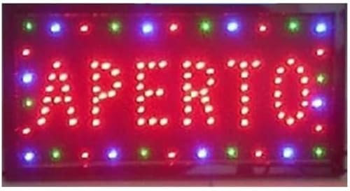 21 SHOP® INSEGNA Luminosa INSEGNE Luminose A LED con Scritta Aperto [Classe di efficienza energetica A]