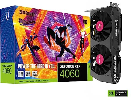 Zotac GeForce RTX 4060 OC Tarjeta Gráfica Gaming, Edición Spiderman
