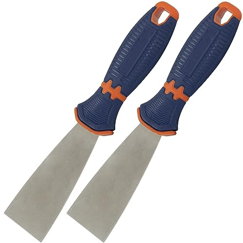 AERZETIX C68451 Lot de 2 Spatules couteaux à mastic/enduire 38 mm | Lame en acier, Poignée en plastique