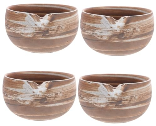 Cabilock Lot De 4 Bols À Matcha En Céramique Pour Cérémonie Du Thé