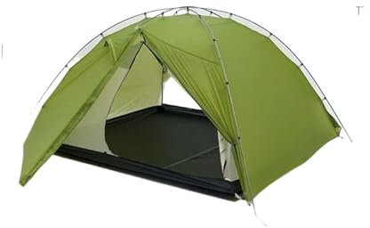 Campingzelt Drei-Personen-3-Jahreszeiten-/4-Jahreszeiten-Camping-15D-Silnylon-Zelt, Campingzelt mit Schneerock, Winterzelte für Wandern und Reisen Tunnelzelte(4 Season Green)