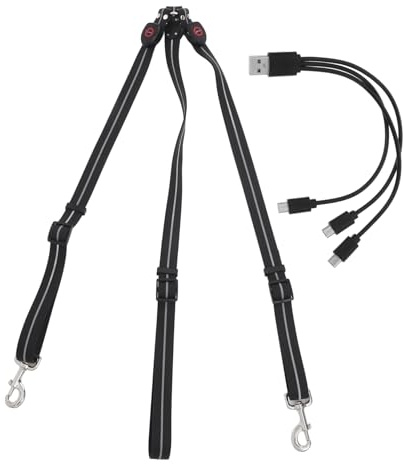 BESPORTBLE Led Pferdetransportgurt Mit Einstellbarem Brustgeschirr Wiederaufladbar Für Hohe Sichtbarkeit Beim Reiten Langlebiger Aluminiumhaken USB-Ladung Geeignet Für Nachtfahrten