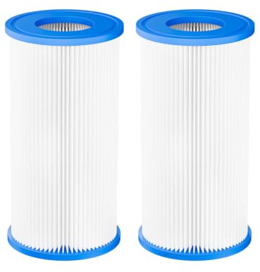 DAYEAR Cartucho de Filtro de Piscina para Tipo A o C 2 Paquete | Filtro de piscina de reemplazo reutilizable Tipo A/C compatible con 29000E/59900E para bomba de filtro 1000/1500/530 GPH