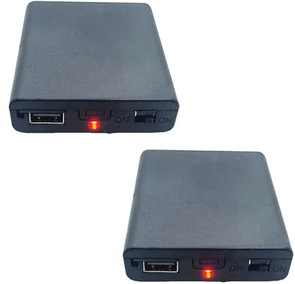 4 AA Battery Holder with USB Female Socket & 6V Socket - 2 Pcs On/Off Switch Battery Case for RC Cars, LED Lights, DIY Electronics | Plastic Storage Box with Indicator Light, No Soldering Required