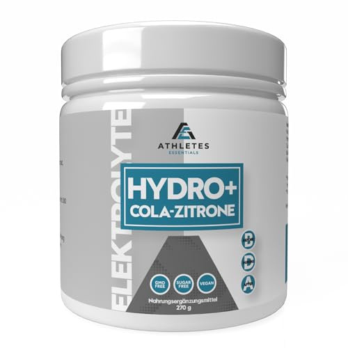 Athletes Essentials HYDRO+ Elektrolyte mit Cola - 270g Pulver für ca. 45 Liter Elektrolytgetränk mit Vitamin C, Magnesium und Calcium made in Austria. Vor/während/nach dem Sport oder im Alltag