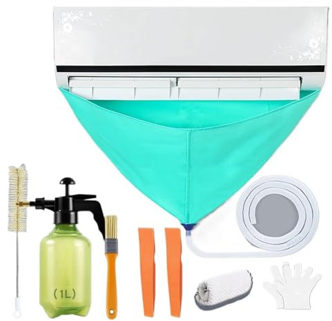 RYRYR Hotte de Lavage Murale for climatiseur, kit de Nettoyage, Couvercle Anti-Fuite, Ensemble Complet d'outils séparés, étanche for système CVC, Brosse for tuyaux de climatisation