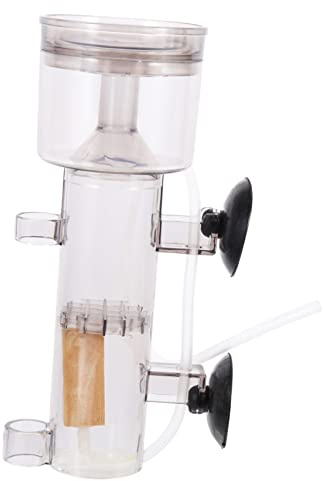 HOMSFOU Skimmer de proteínas acuarios de Agua Salada Tanque de Peces de Acuario para pecera Tropical Largo Tanque de Peces Skimmer de proteinas Skimmer de nanoproteínas Acrílico Gris