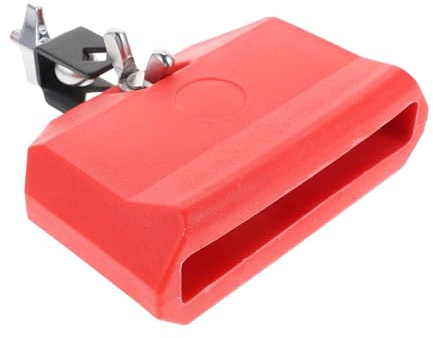 SOLUSTRE 6 Zoll Rote Kuhglocke aus PVC Verschleißfest und Leicht zu Reinigen Zubehör für Schlagzeug und Percussion Musikinstrumentenstimme