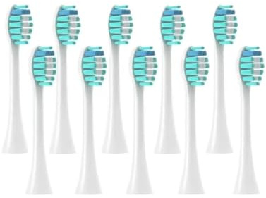 10PCS tetes de brosse, compatible avec Philips, a dents electrique | Tetes de rechange a clipser pour adultes avec poils souples et manche en plastique(10Pack Black)
