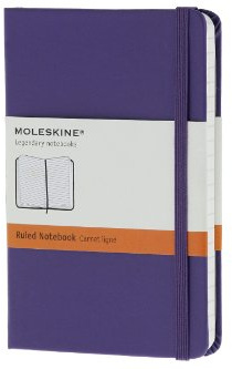 Moleskine farbiges Notizbuch (Pocket, Hardcover, liniert) violett