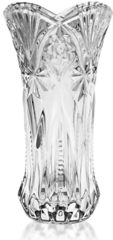 Kurtzy Kristall Blumenvase Große Vase 29 cm - Moderne Melodia Zylinder Kristall Vasen Set - Vase Transparent, Deko Vase Groß für Hochzeit, Deko Vase Tulpen für Wohnzimmer Vasen Deko, Hohe Glasvase