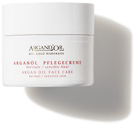 ARGAND'OR Arganöl Pflegecreme 50ml Für normale und sensible Haut Feuchtigkeits-Gesichtspflege Tagescreme und Nachtcreme DERMATEST SEHR GUT Vegan Zertifizierte Biokosmetik