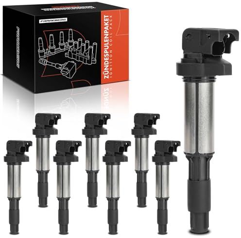 Frankberg 8x Zündspule Zündmodul 12131712219 | Kompatibel mit 3er Coupe E46, 3er Cabriolet E46, 5er F10 F18, 3er Touring E91, 5er Touring E39, X1 E84, 6er Coupe F13