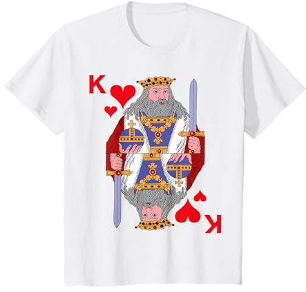 Spielkarte König King Herz Karte Kostüm Fasching Gruppen T-Shirt