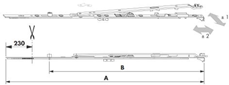 Siegenia Fenster Schere 7 Gr.50 FFB 801-1030 Fensterschere 283479