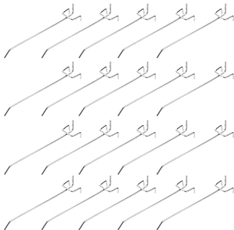 DOITOOL 50 Stück Lochwand Haken, Stecktafel-Haken Für Regalbretter, Strapazierfähig, Dreieckig, Lochwand Werkstatt Für Zuhause, Geschäft, Supermarkt, 15 cm Lochwandhaken Lochwand Zubehör
