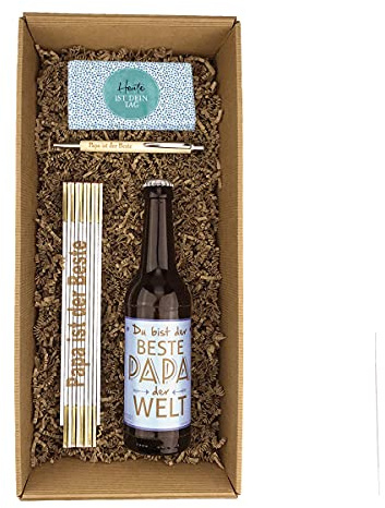 4-teilige Geschenkbox Vatertag/Bier/Kulli/Zollstock/Geburtstag/Papa/Mann/Schokolade/Männer, Zollstöcke:-Papa IST DER Beste