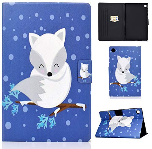 CXTcase Custodia per Samsung Galaxy Tab A8 2021 10.5 / SM-X200 / SM-X205,PU Intelligente Tablet Cover Samsung Galaxy Tab A8 2021,Tablet Custodia con Slot per Schede,Volpe Artica