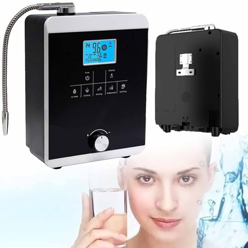 DDZJTPP Máquina Profesional con Filtración Ionizador Agua Alcalina,Máquina Ionizadora Agua Produce ácido Alcalino Ph 2.8-11.0 hasta -800 Mv Orp Filtro Agua Táctil LCD Limpieza Automática