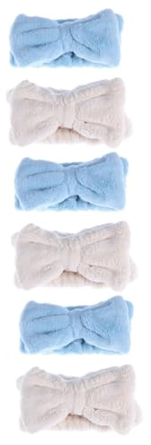 MAGICLULU 6 Stk Korallen-Make-up-Stirnband Vorgebundenes Kopftuch für Damen Stirnbänder aus Spitze abschmink haarband make up haarband Make-up-Tücher Haargummi Yoga-Haar-Accessoires Shampoo