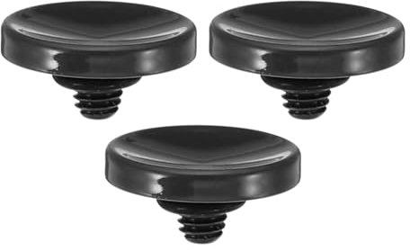 PATIKIL Bouton de Déclenchement d'Appareil Photo, Lot de 3 Boutons de Déclenchement Souples en Cuivres purs, Concave, Adapté au Caméra Reflexion Numériques/Argentiques, Noir