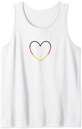 Deutschland Herz Fanartikel Outfit Motive Fußball Handball Tank Top