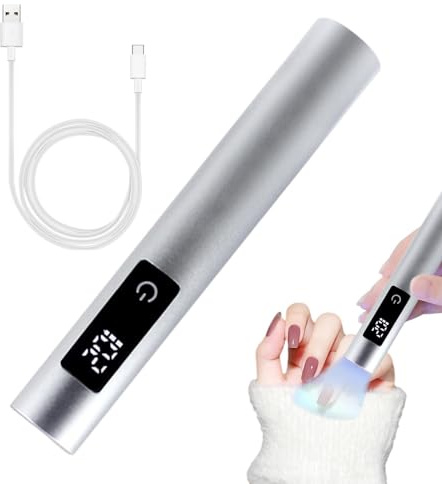 UV nagellampa, LED nagellampa, bärbar, snabbtorkande UV-nageltork med gel LED- - LED-lampa med touch-brytare, UV-nageltork, uppladdningsbar gel-lampa