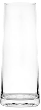 Vase Conique en Verre Transparent diamètre 8 cm Hauteur 20 cm