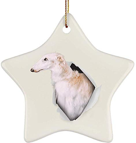 Weihnachten Deko Mit Schnur Christbaumschmuck Anhänger Keramik Weihnachtsanhänger Hängende Ornamente Lustiger Barsoi: Weißes Gold Kommt Aus Rissiger Wand