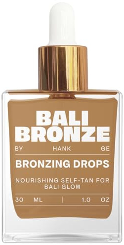 BALI BRONZE Bronzing Drops – Lyxig solbränning droppar för ansikte, hals och dekolletage – mild självbrun droppar med kokosolja – fuktgivande ansiktsbrunn för blandning med kräm – 30 ml