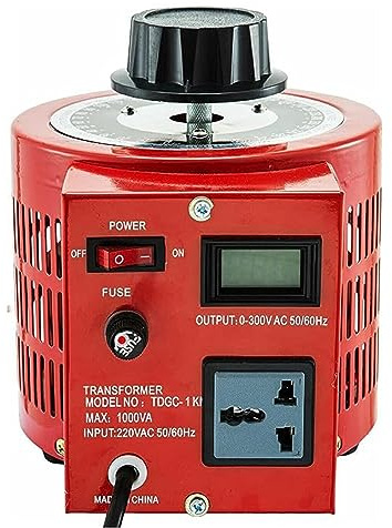 HTDRE Regolatore di Tensione a Contatto con Display Digitale monofase, trasformatore variabile, Ingresso 20 A, Uscita 220 V, 0 300 V, 1 KVA