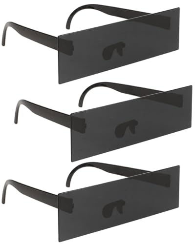 TPZORJX Paquete de 3 gafas de sol con lentes que bloquean la luz: gafas de sol con mosaico de píxeles, gafas negras de fiesta, gafas de píxeles, divertidas gafas de sol de juguete con mosaico