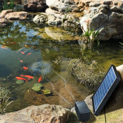 Solar-Sauerstoffpumpe für Teich, 6 W, 10 V, Sauerstoffpumpe für Aquarien, Sauerstoff-Luftfilter für Garten, Aquarium