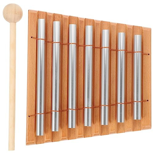 FOYTOKI Carillon Musical 7 Tons pour Garçon et Filles Instrument de Percussion Fiable Ensemble Éducatif Jouet Musical Décoratif pour Yoga et Cours 1 Ensemble