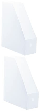 HOMSFOU Support de Rangement de Dossiers Transparent Lot de 2 Étagère de Bureau Polyvalente Plastique Épaissi pour Organiser Vos Documents de Bureau