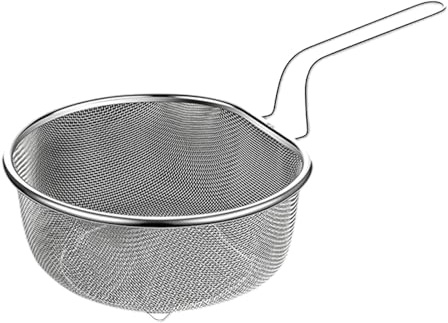 Scolapasta in acciaio inox 304, cestino per frittura, colino per riso, per uso in cucina, per scolare efficacemente frutta e verdura