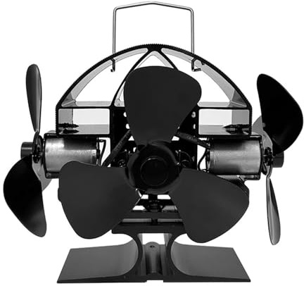 YFDGD Ventilador Estufa Leña Ventilador De Chimenea Con Ahorro Energía Y Alimentación Por Calor Sin Electricidad Distribución Eficiente Del Resistente A Altas Temperaturas(9 Blades)