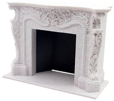 Pocoiau Cheminées miniatures pour maisons de poupée - Accessoire d'exposition à l'échelle 1/12 - Zakka réaliste - Mantel victorien miniature