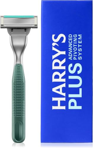 Harry's Plus Razor Handle in Limited Edition Moss includes one Harry's Plus Blade