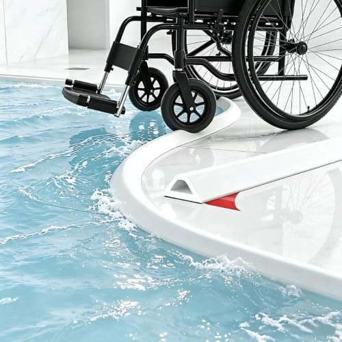 Wet Room Floor Barrier, Shower Tray Sealing Strip, Self-Adhesive Silicone Waterproof Shower Water Barrier for Bathroom Floor, Kitchen Sink,Shower Tray, Wet and Dry Separation(White-1.05m)